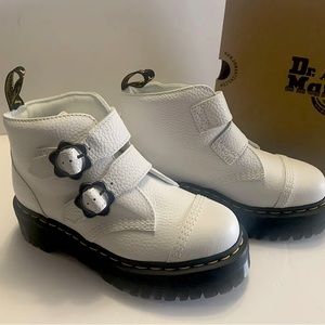 Brand New Dr. Marten Devon Flower Buckle Booties